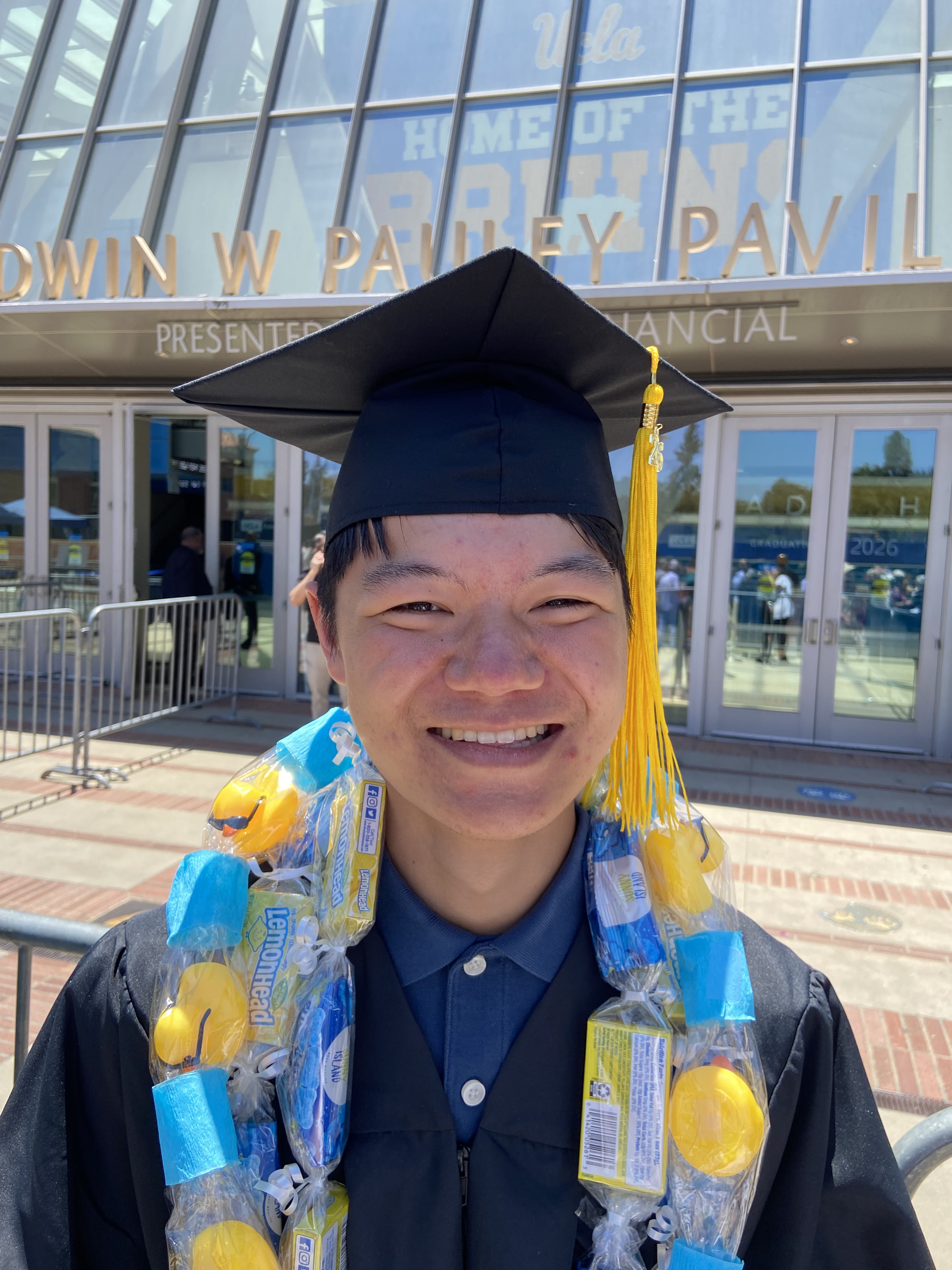 Elijah Ang at UCLA graduation, Pauley Pavilion
